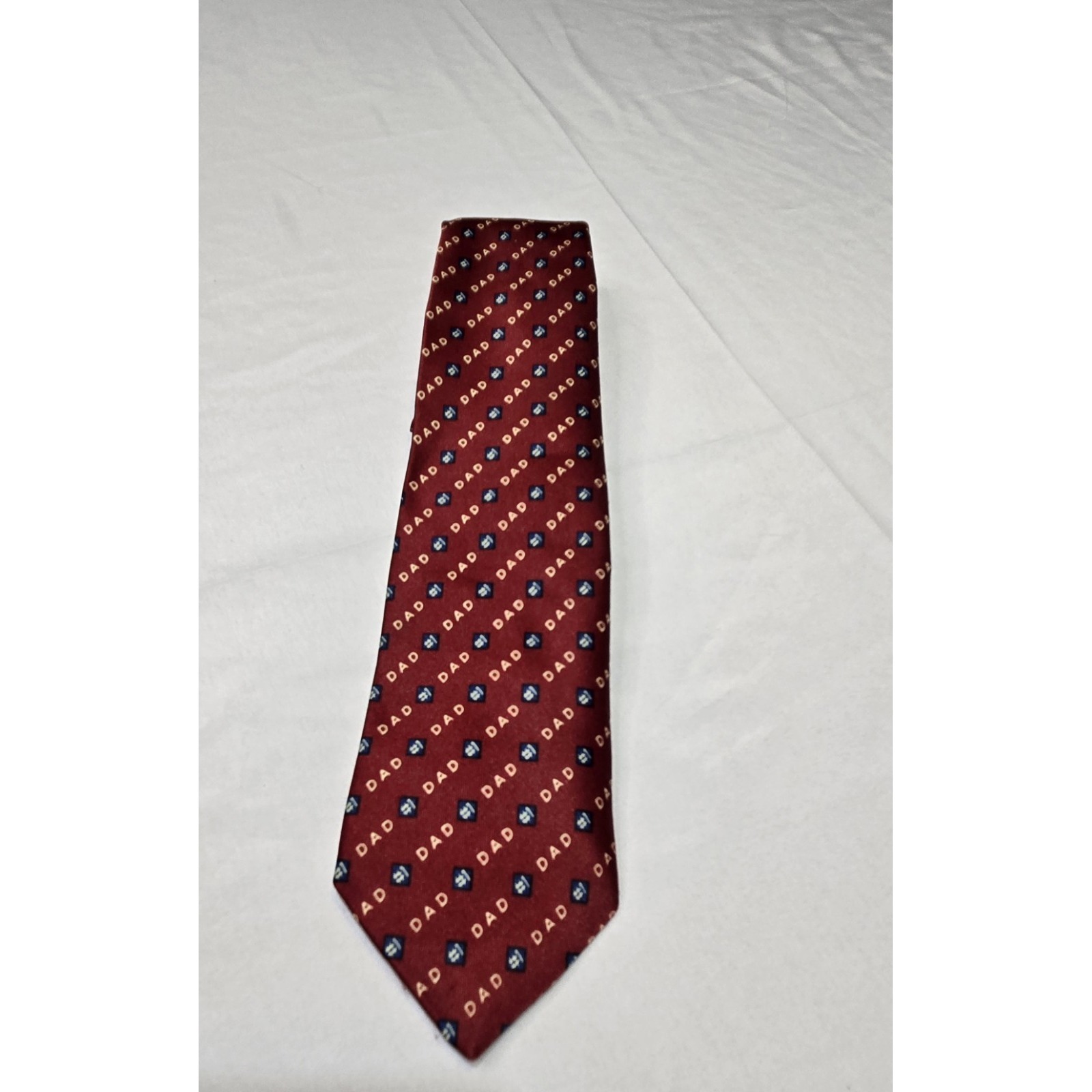 Mens Neck Tie Dad Maroon Fathers Day Gift Classic